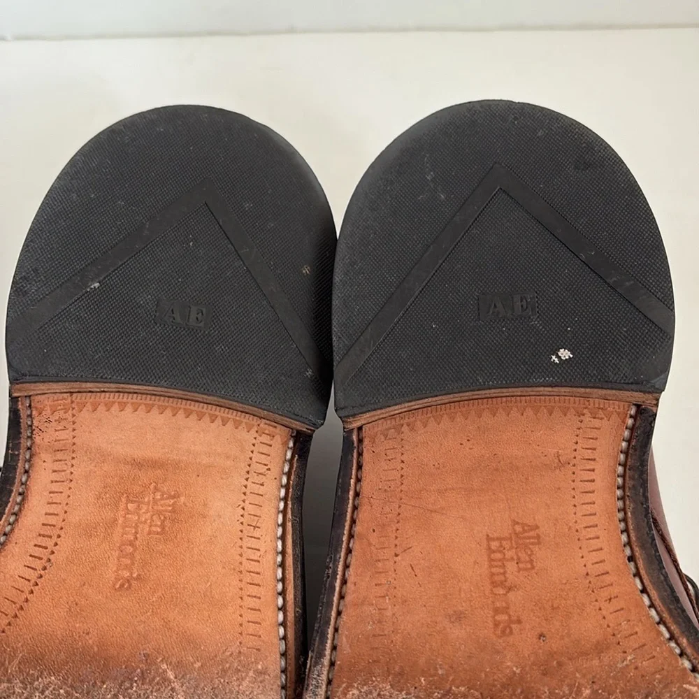 Allen Edmonds brown leather Walton oxford split toe lace men shoe size 7.5